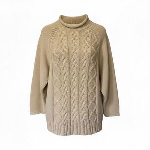 Jigsaw Mockneck Cable Knit Sweater